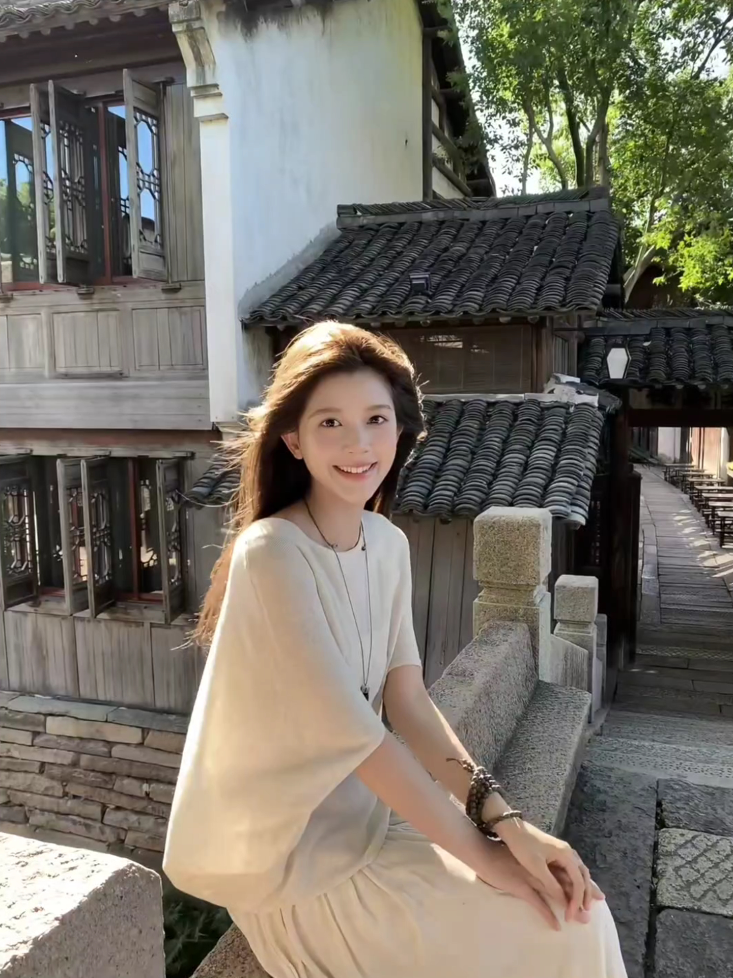 Women's Summer Loose Knit Sweater Set with Linen and Tencel Feel